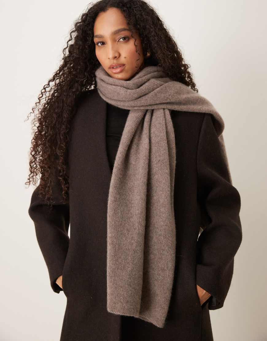 Mango -Capsule - Schal in Pilzbraun-Brown von Mango