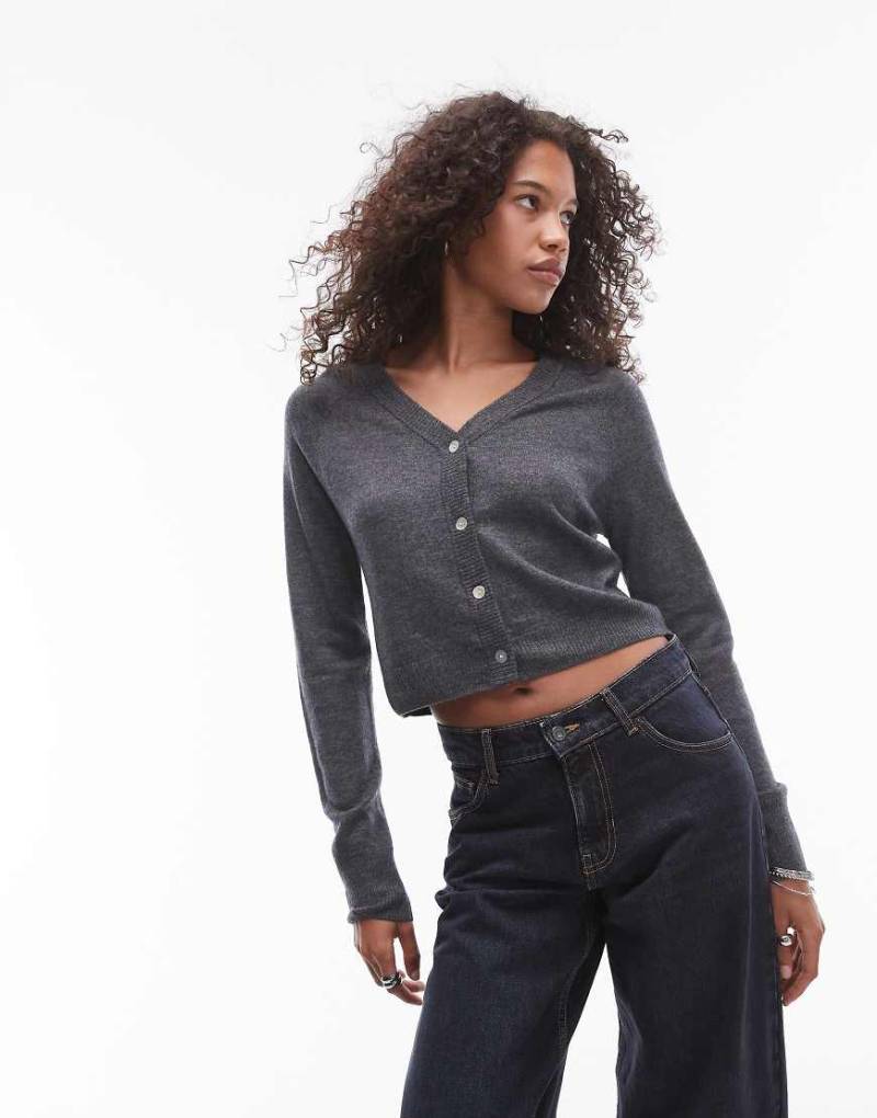 Mango - Capsule - Strukturierte Strickjacke in Grau von Mango