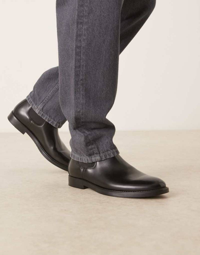 Mango - Chelsea-Stiefel aus Leder in Schwarz von Mango