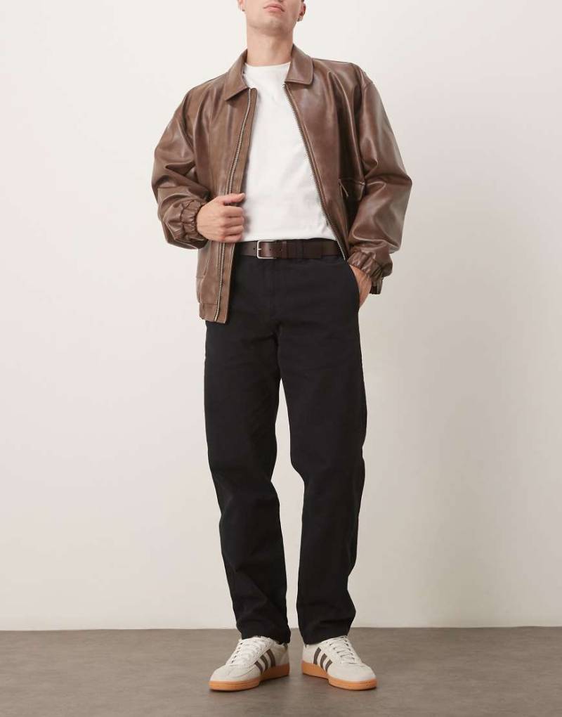 Mango - Chet - Gerade Jeans aus 100% Baumwolle in Schwarz-Marineblau von Mango