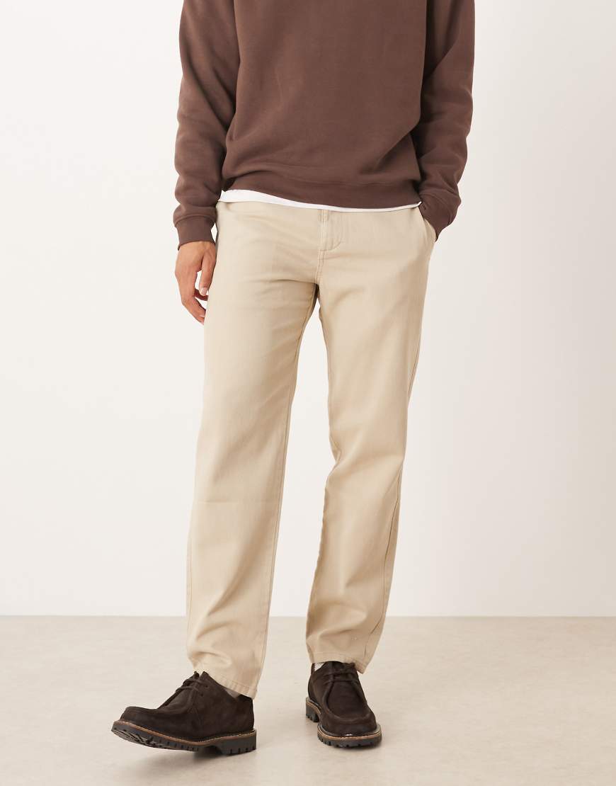 Mango - Chet - Jeans aus Baumwolle in Ecru mit geradem Schnitt-Neutral von Mango