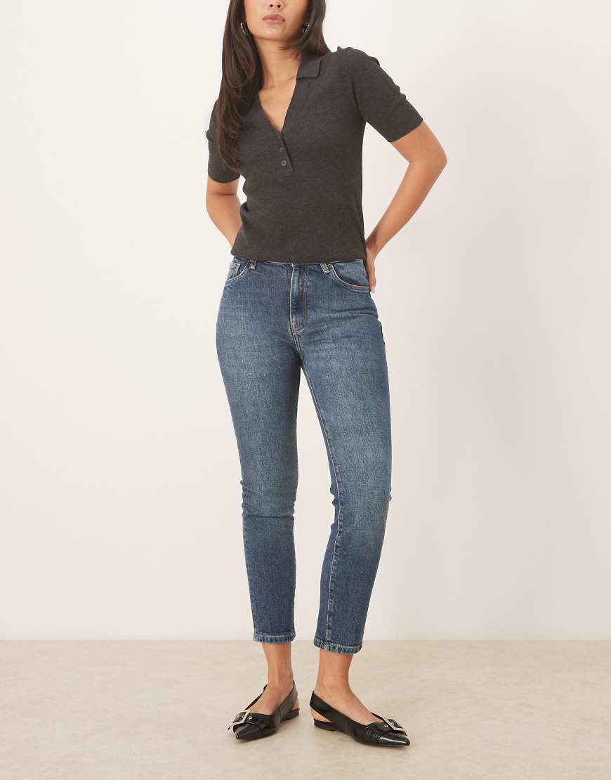 Mango - Claudia - Skinny-Jeans aus reiner Baumwolle in Blau von Mango