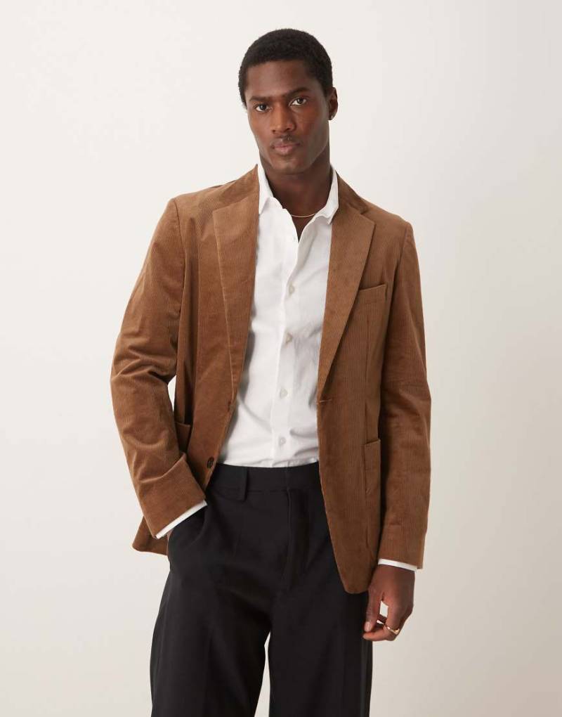 Mango - Cord-Blazer in Mittelbraun von Mango