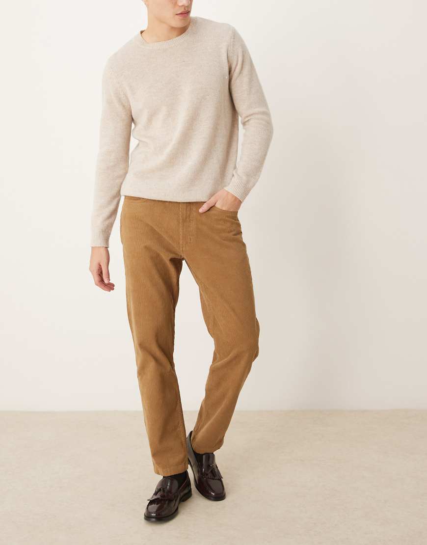 Mango - Cordhose in Mittelbraun mit regulärer Passform von Mango