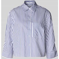 Mango Cropped Bluse mit Kentkragen Modell 'GIGI' in Hellblau, Größe XL von Mango