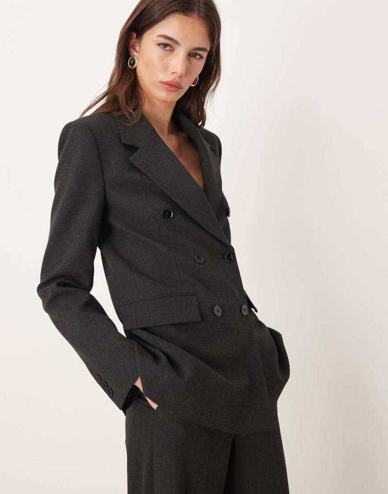 Mango - Daisy - Eleganter, zu 3-teiligem Set gehörender Blazer in Anthrazit-Grau von Mango