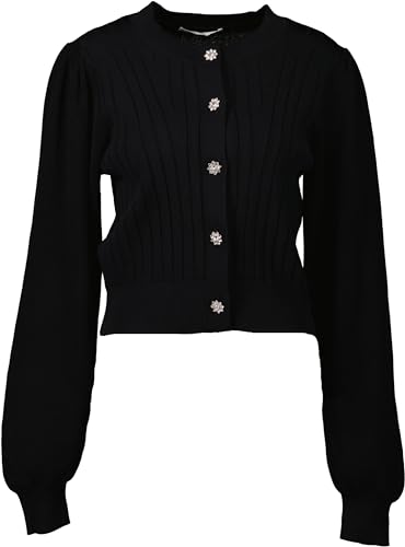 Mango Damen Cardigan Heda mit Strassknöpfe schwarz (DE/NL/SE/PL, Alphanumerisch, M, Regular, Regular) von Mango