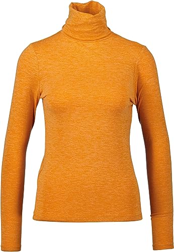 Mango Damen Langarmshirt mit Rollkragen orange (M) von Mango