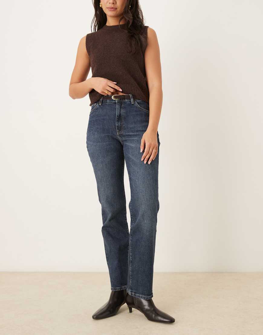 Mango - Delia - Slim-Fit-Jeans aus reiner Baumwolle in Dunkelblau von Mango