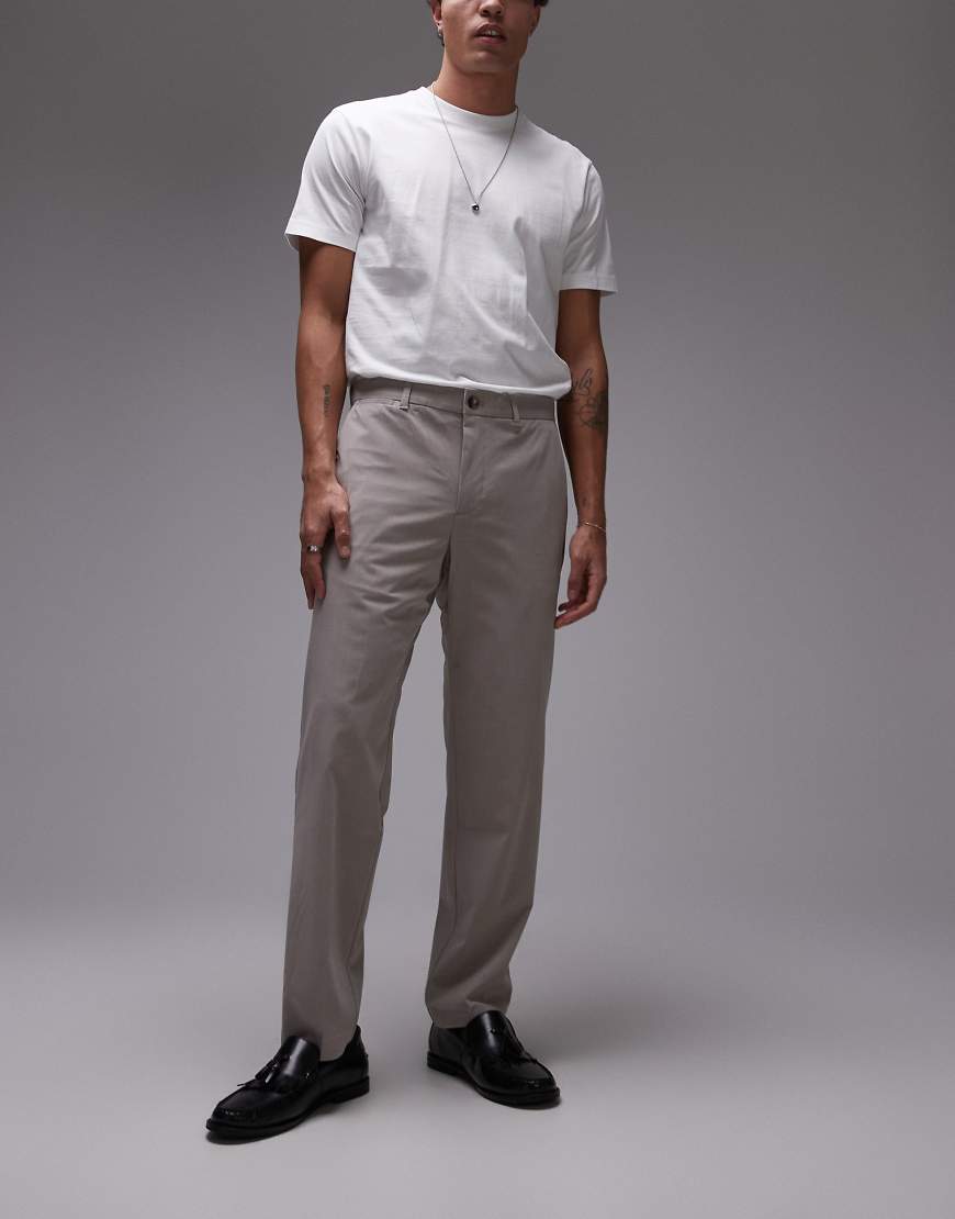 Mango - Elegante Hose in Beige mit elastischem Bund-Neutral Mango - Elegante Hose in Beige mit elastischem Bund-Neutral von Mango