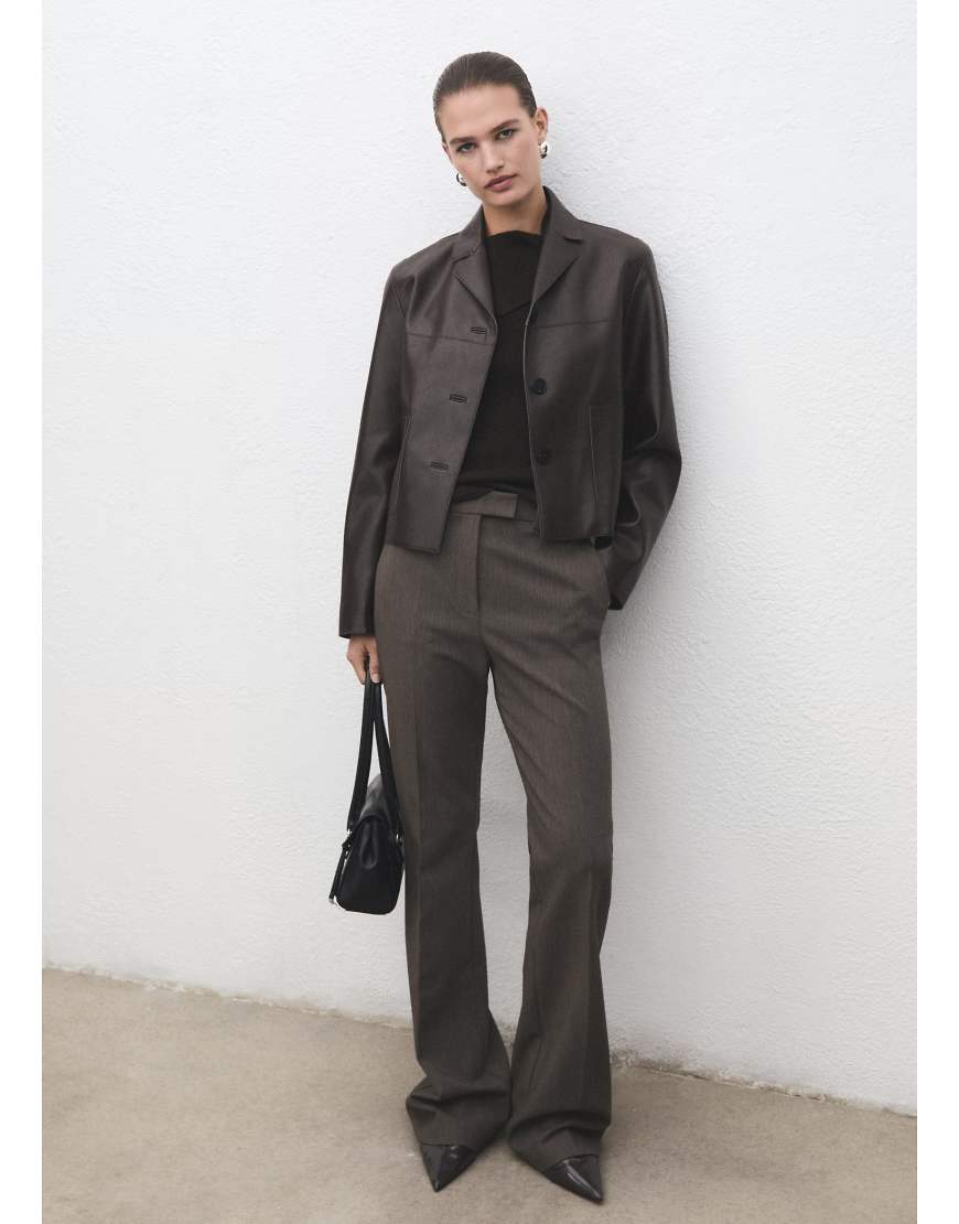 Mango - Elegante Hose in Grau mit schmalem Schnitt von Mango