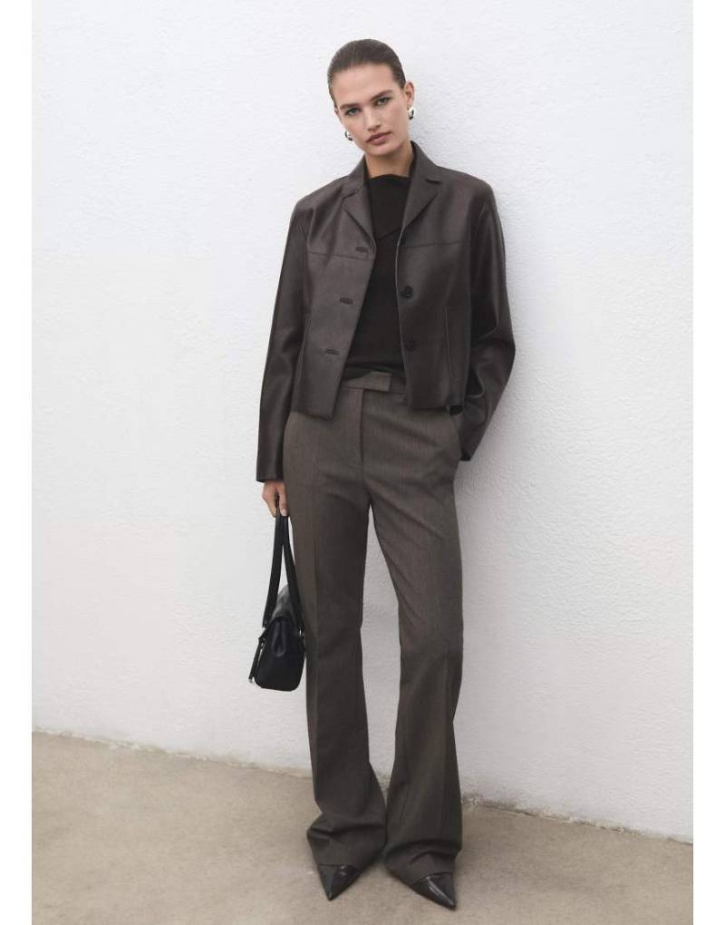Mango - Elegante Hose in Grau mit schmalem Schnitt Mango - Elegante Hose in Grau mit schmalem Schnitt von Mango
