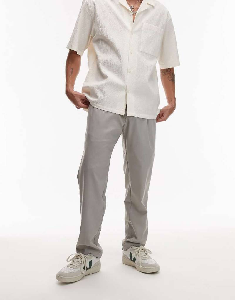 Mango - Elegante Hose in Hellgrün mit elastischem Bund von Mango