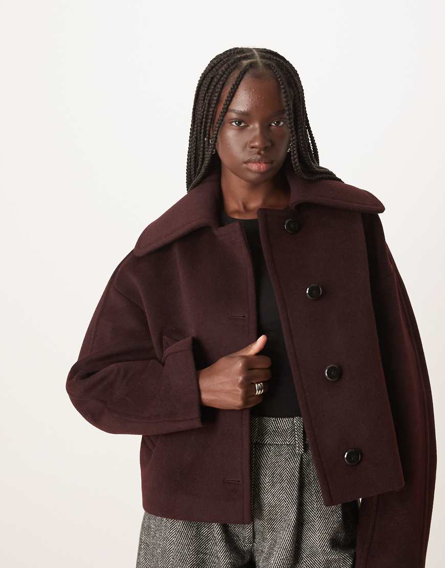 Mango - Elegante Kurzjacke in Burgunderrot von Mango