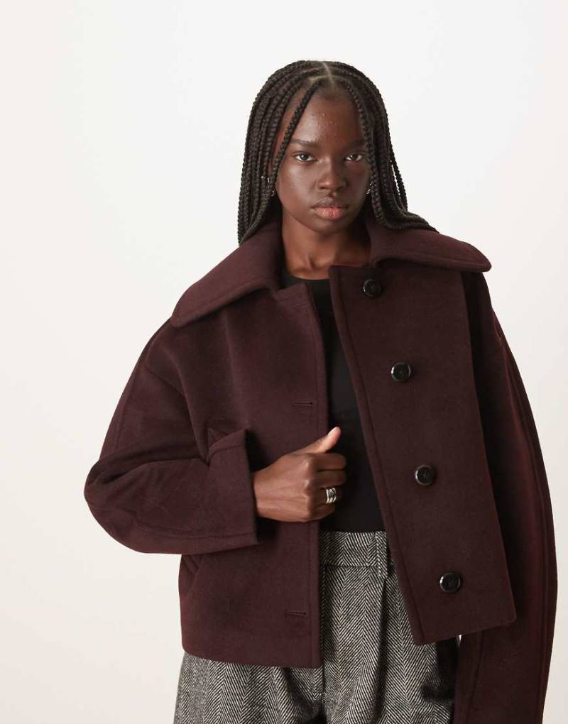 Mango - Elegante Kurzjacke in Burgunderrot von Mango