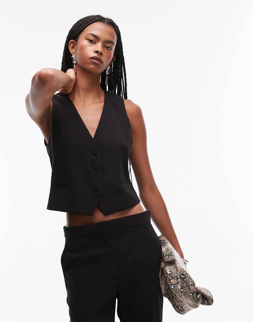 Mango - Elegante Weste in Schwarz, Kombiteil Mango - Elegante Weste in Schwarz, Kombiteil von Mango