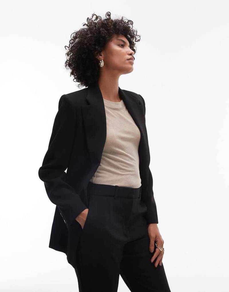 Mango - Eleganter Blazer in Grau, Kombiteil-Schwarz von Mango
