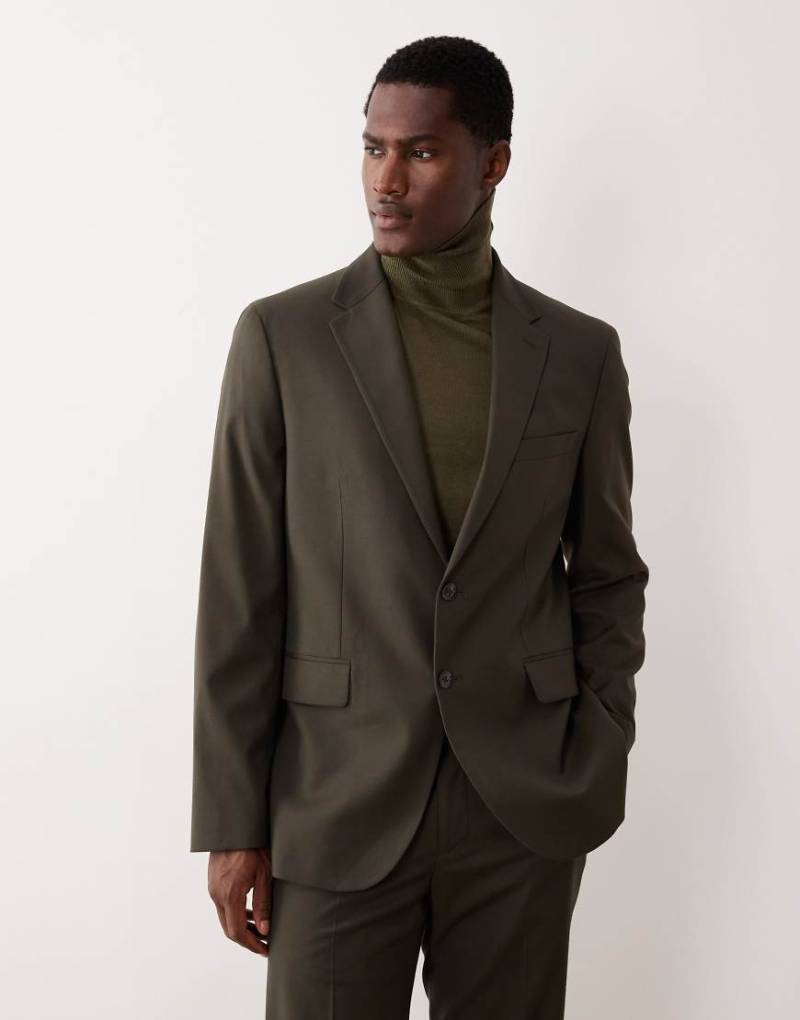 Mango - Eleganter Blazer in Khaki-Grün von Mango