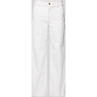 Mango Flared Jeans mit offenem Saum Modell 'CATHERIN' in Offwhite, Größe 40 von Mango