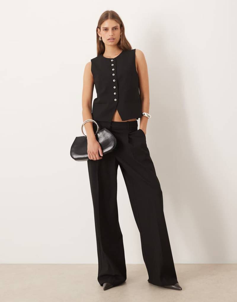 Mango - Gabo - Elegante Hose mit Relaxed-Fit in Schwarz- Kombiteil von Mango