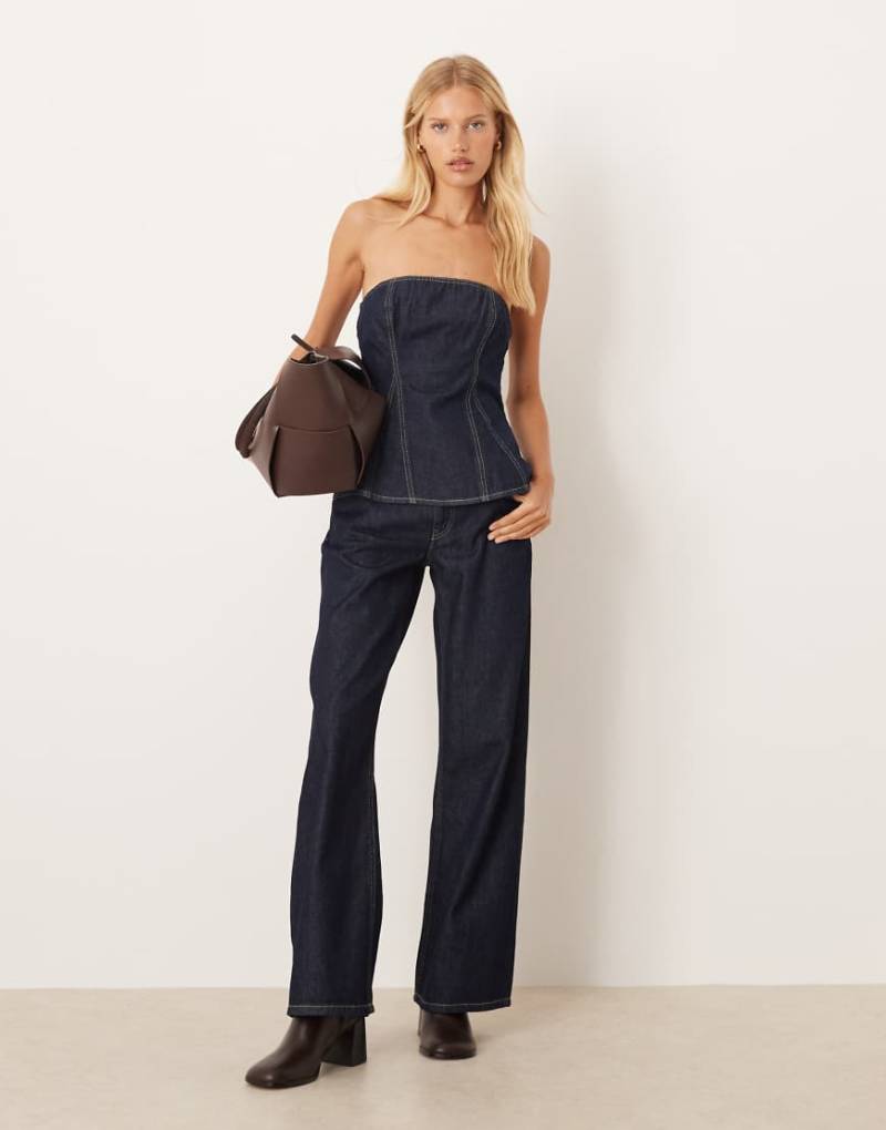 Mango - Gerade geschnittene Jeans aus 100% Baumwolle in Indigoblau, Kombiteil von Mango