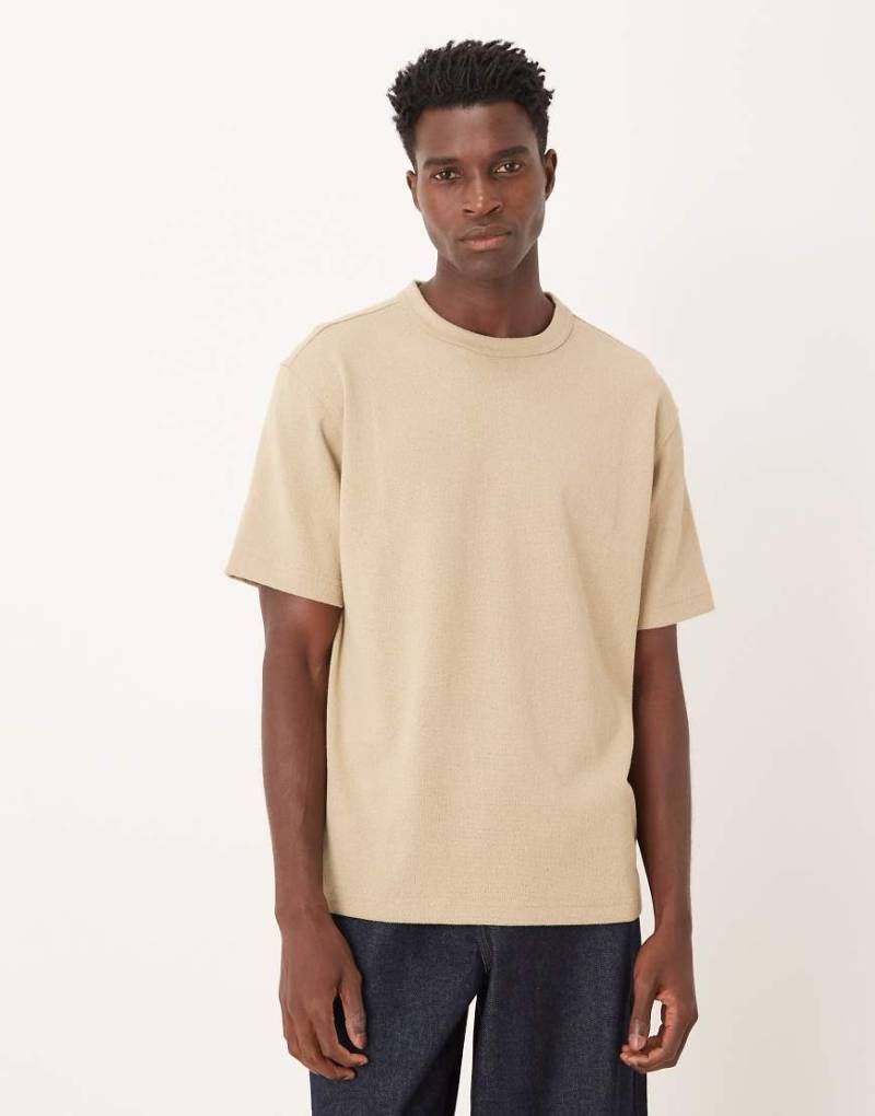 Mango - Feinstrick-T-Shirt aus Baumwollmix in Beige-Neutral von Mango