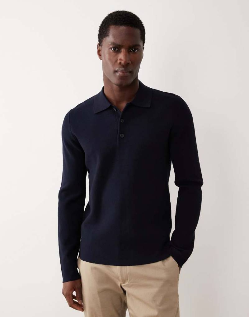 Mango - Gestricktes Polohemd in Marineblau von Mango