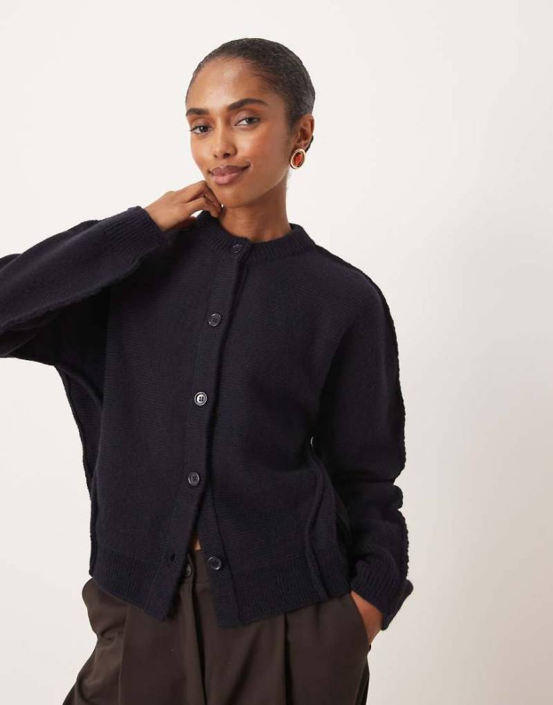 Mango - Grobstrick-Strickjacke in Marineblau von Mango