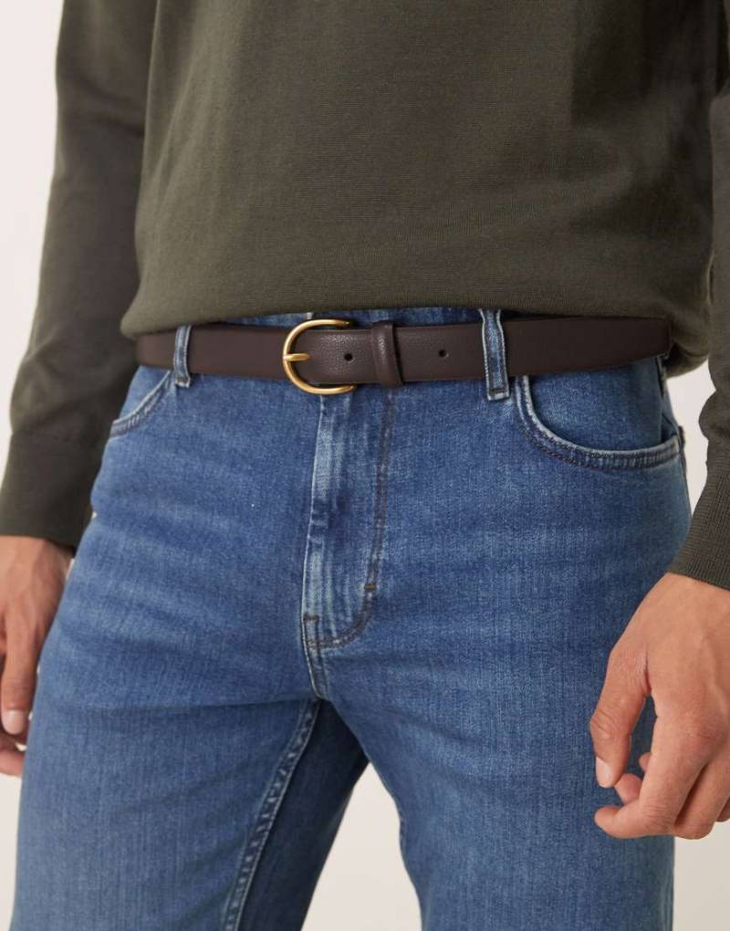 Mango - Gürtel aus Leder in Braun-Brown von Mango