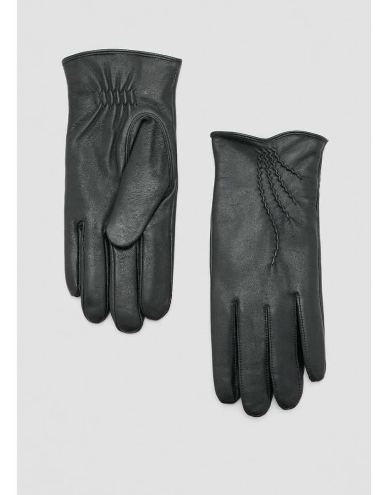 Mango - Handschuhe aus 100% Leder in Schwarz mit Kunstpelzfutter von Mango