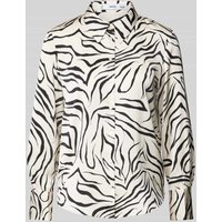 Mango Hemdbluse mit Knopfleiste Modell 'IDEALE' in Offwhite, Größe M von Mango