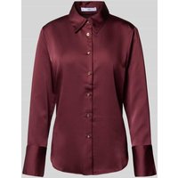 Mango Hemdbluse mit Knopfleiste in Bordeaux, Größe M von Mango