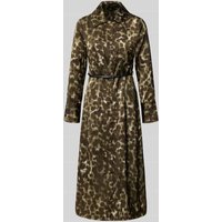 Mango Hemdblusenkleid mit Gürtel Modell 'CAMILA' in Khaki, Größe L von Mango