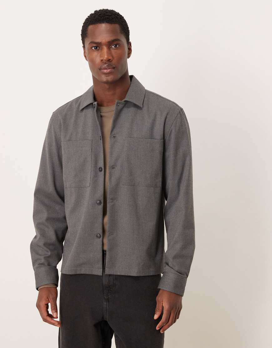 Mango - Hemdjacke in Grau von Mango