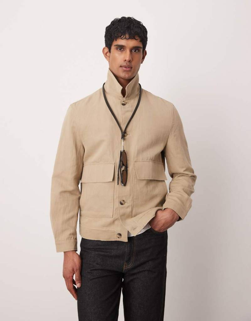Mango - Hemdjacke in Hellbraun von Mango