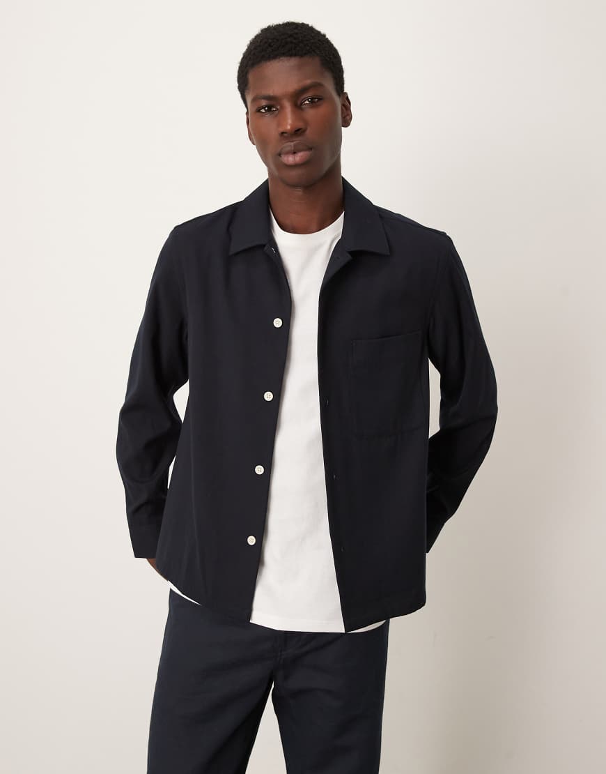 Mango - Hemdjacke in Marineblau von Mango