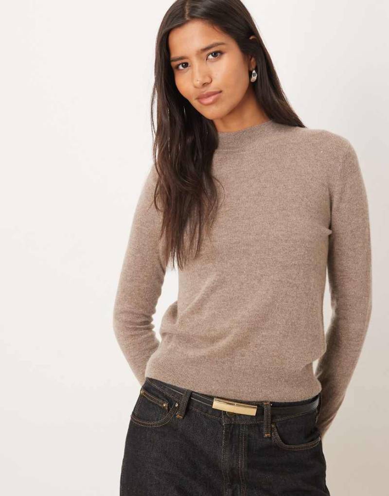 Mango - Hochgeschlossener Pullover in Beige-Neutral von Mango