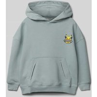 Mango Hoodie mit Motiv-Print Modell 'pokezone' in Mint, Größe 128 von Mango