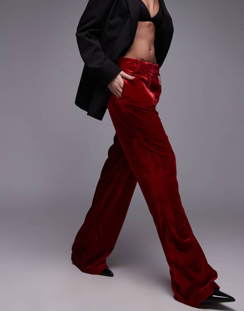 Mango - Hose aus Samt in Rot von Mango