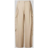 Mango Hose aus Viskose-Mix in unifarbenem Design Modell 'UTAH' in Beige, Größe 40 von Mango