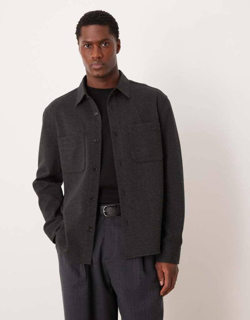 Mango - Jacke aus Baumwollmix in Anthrazit-Grau von Mango