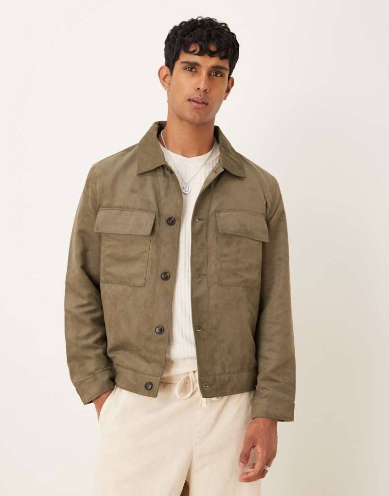 Mango - Jacke in Grün mit Knopfleiste von Mango