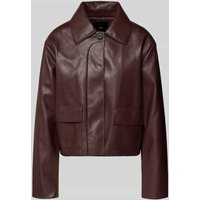 Mango Jacke in Leder-Optik Modell 'SABINA' in Bordeaux, Größe M von Mango