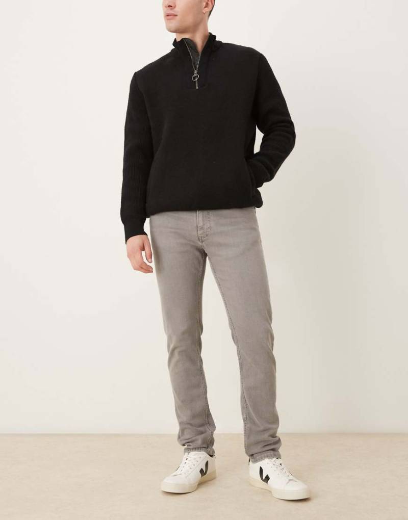 Mango - Jan - Jeans aus 100% Baumwolle in verwaschenem Grau mit geradem Beinschnitt von Mango