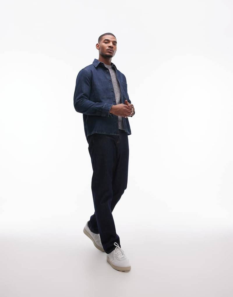 Mango - Jeans-Hemdjacke in Dunkelblau von Mango