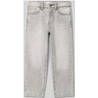 Mango Jeans im Used-Look mit Eingrifftaschen in Mittelgrau Melange, Größe 116 von Mango