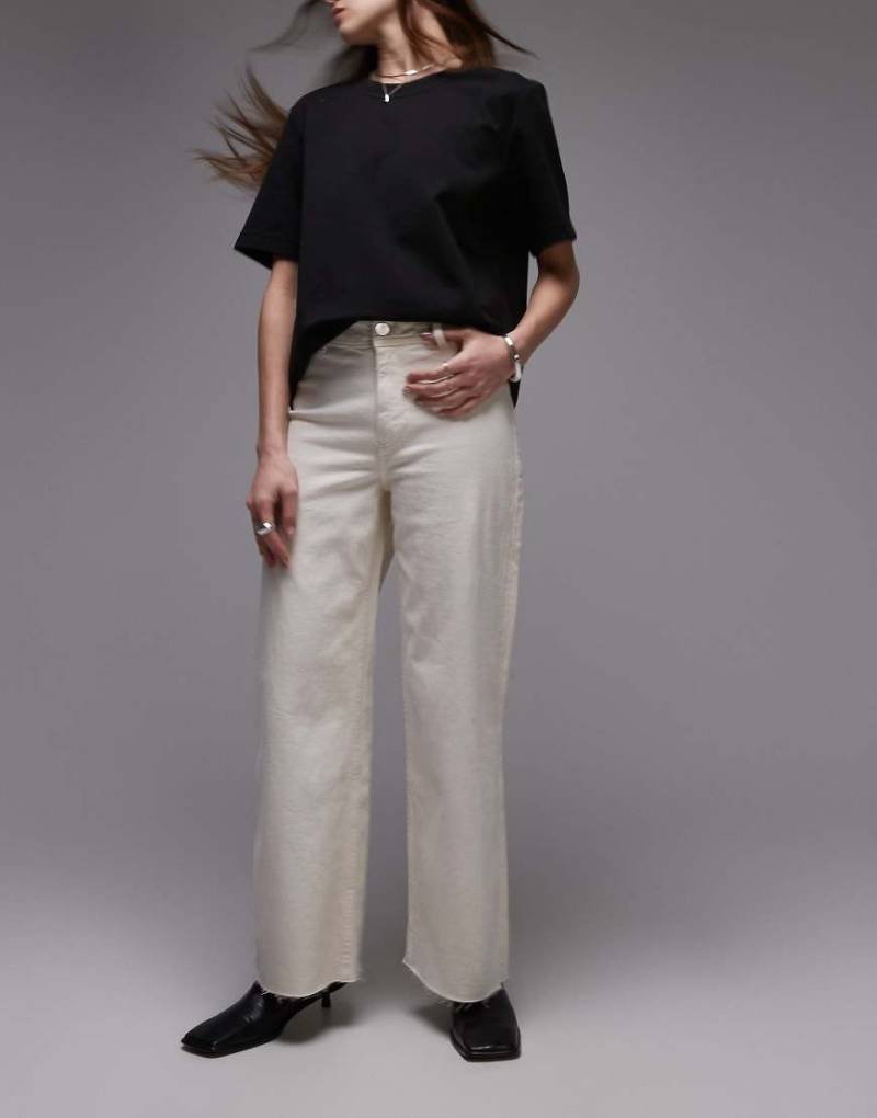 Mango - Catherin - Jeans in Weiß mit weitem Bein von Mango