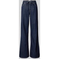 Mango Jeans mit Bindegürtel Modell 'OLIVIA' in Marine, Größe 40 von Mango
