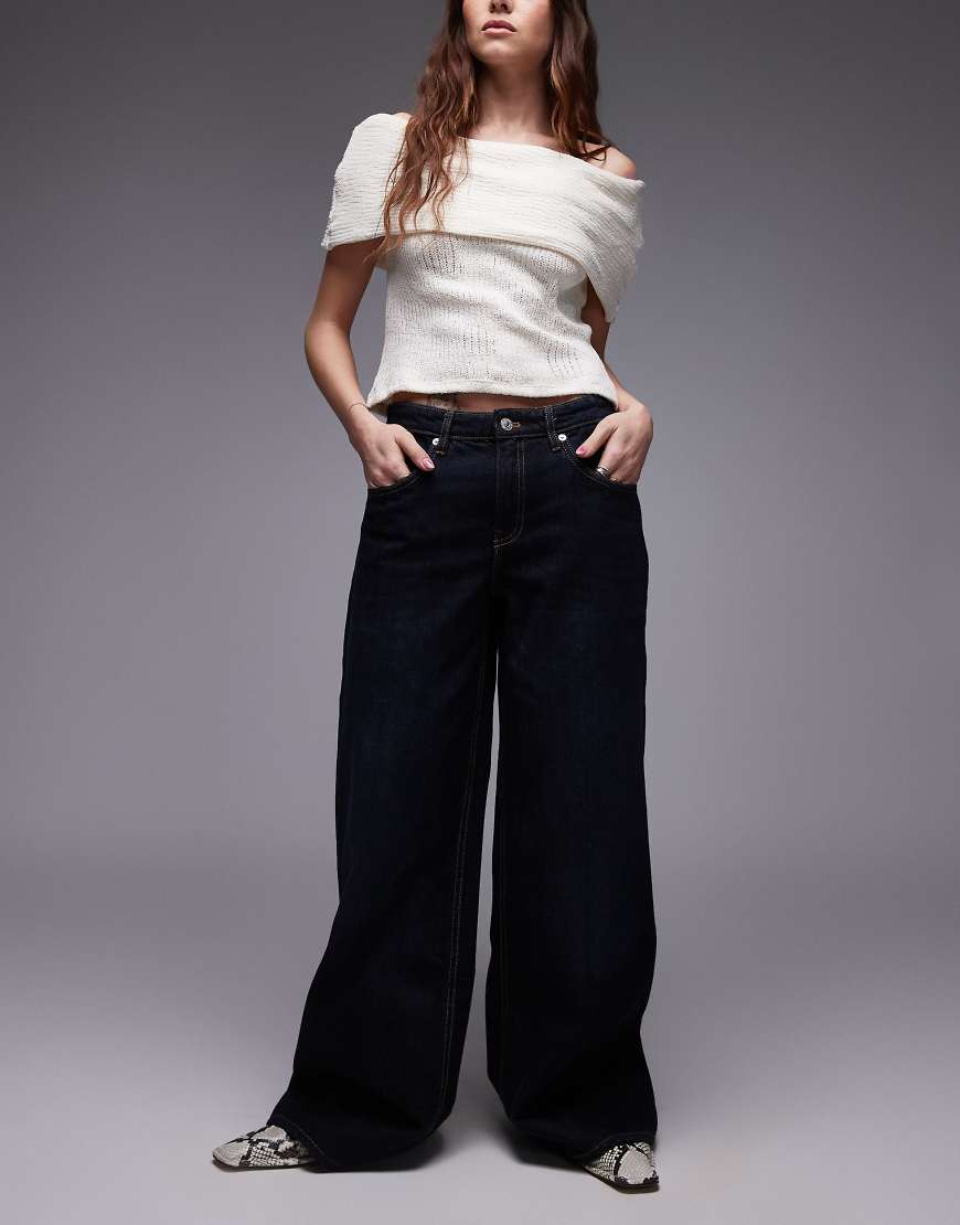 Mango - Annie - Jeans in Dunkelblau mit sehr weitem Schnitt Mango - Annie - Jeans in Dunkelblau mit sehr weitem Schnitt von Mango