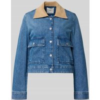Mango Jeansjacke mit Umlegekragen Modell 'ADARA' in Jeansblau, Größe M von Mango
